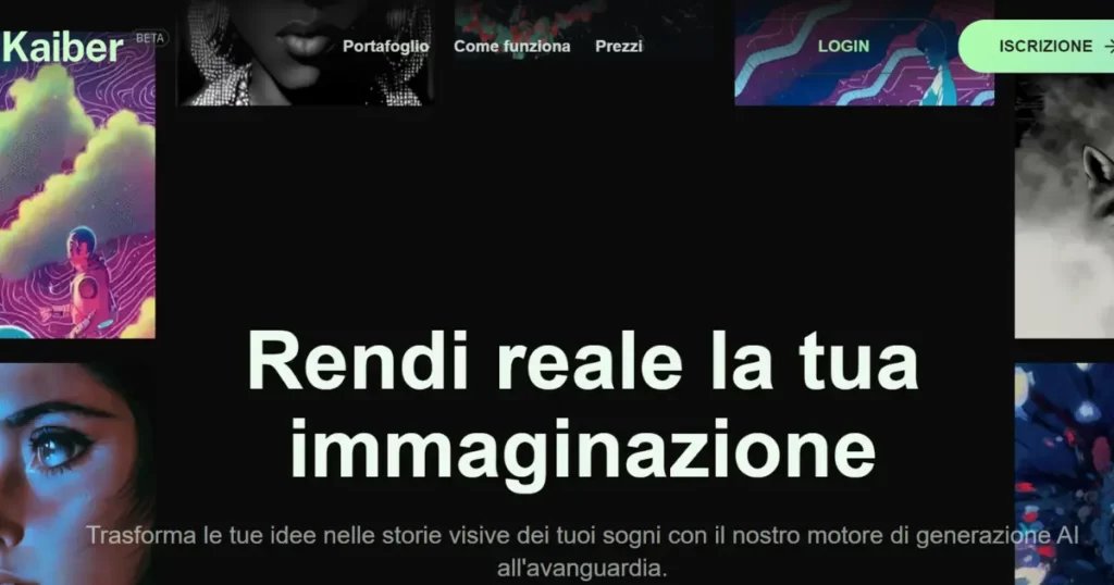 Pagina iniziale kaiber accesso e registrazione